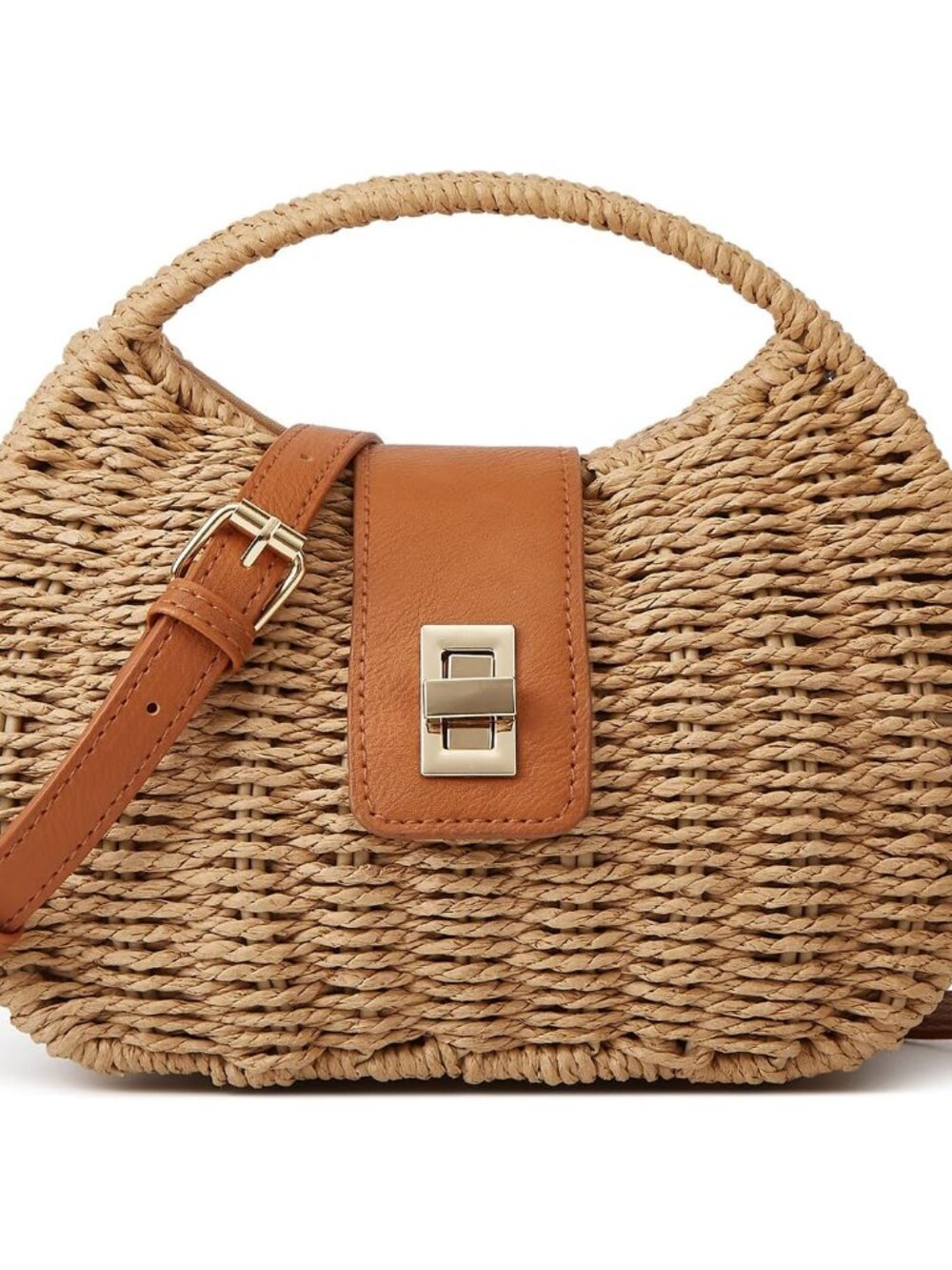 Casual Straw Beach Bags For Women Dumpling Bag Rattan Purses Summer Straw Crossb